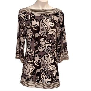 Cocomo Black and White Paisley Mini Dress